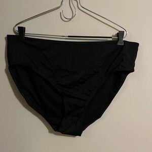 FullFitAll Black mid waist brief swim bottoms size 24